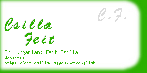 csilla feit business card